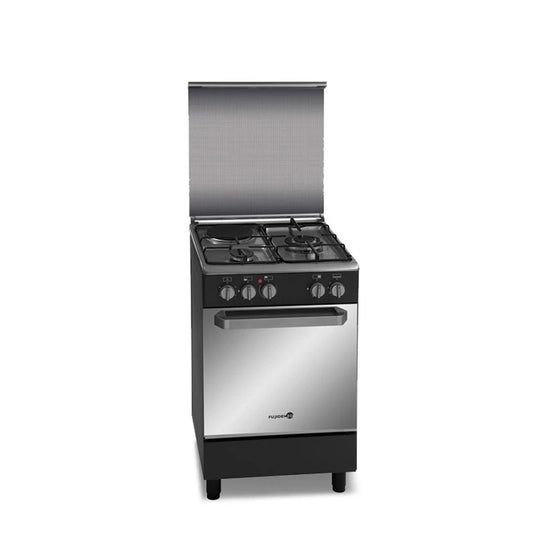 Fujidenzo 50 x 55 cm, 2 Gas Burner + 1 Electric Hot Plate Cooking Range with Rotisserie FGR5521VTRMB