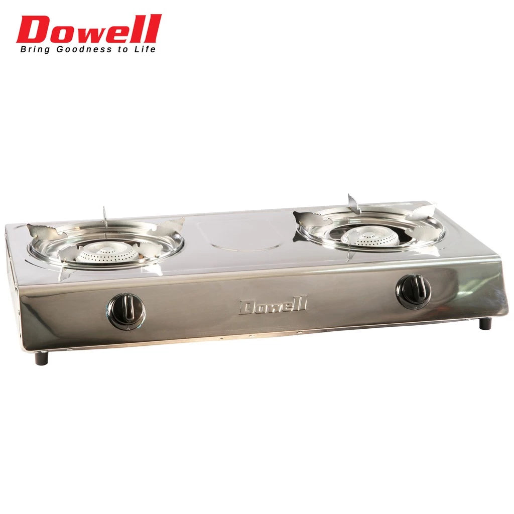 Dowell SDB-10 Double Burner Gas Stove Stainless Body, Plate, Tray and Cookware Rest