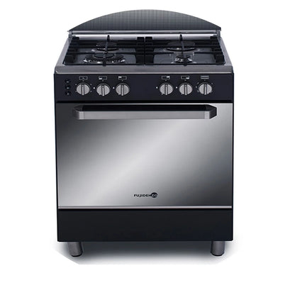 Fujidenzo 60 cm, 4 Gas Burner Cooking Range with Rotisserie FGR6640VTRCMB (Matte Black)