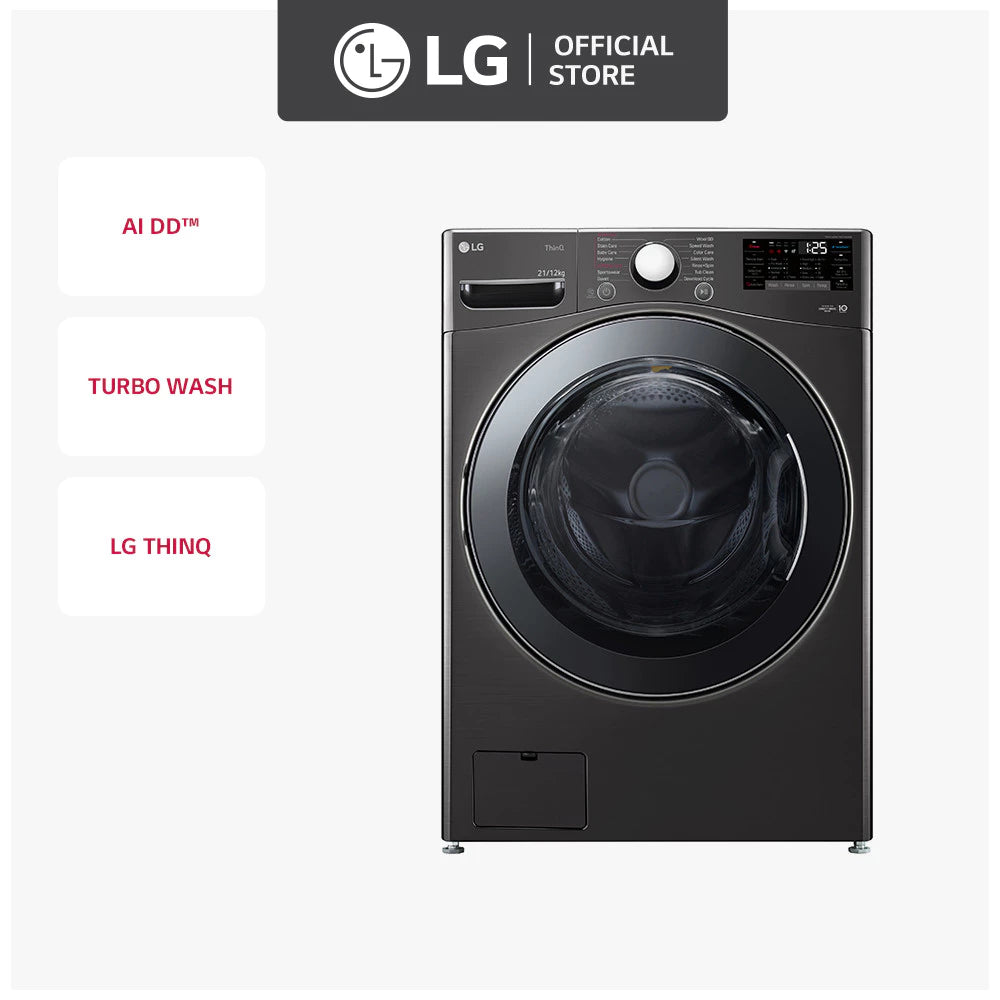 LG - Front Load Washing Machine - 9kg Wash / 5kg Dry Capacity - FV1209D4M