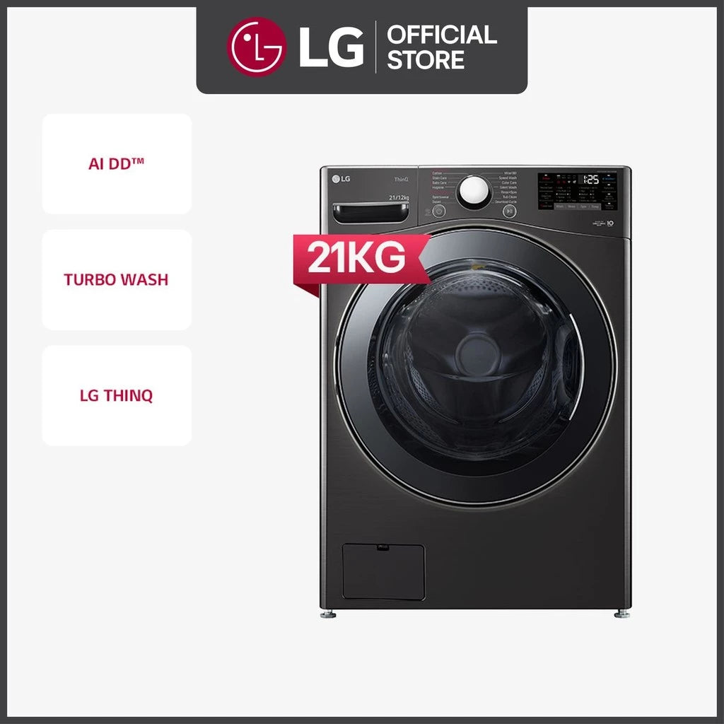 LG - Front Load Washing Machine - 9kg Wash / 5kg Dry Capacity - FV1209D4M