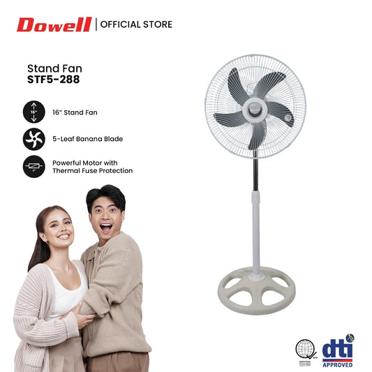 Dowell STF5-288 Thermal Fuse Protected 16" Stand Fan