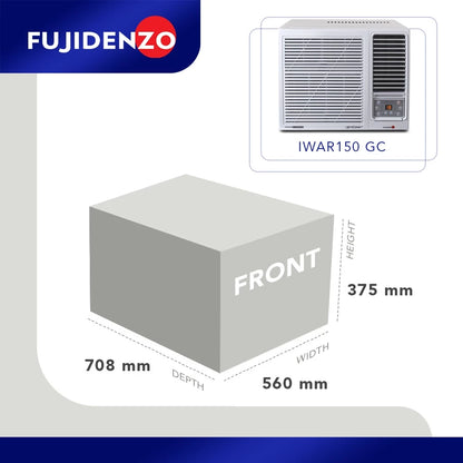 Fujidenzo 1.5 HP Window Full DC Premium Inverter Aircon IWAR-150GC (White)